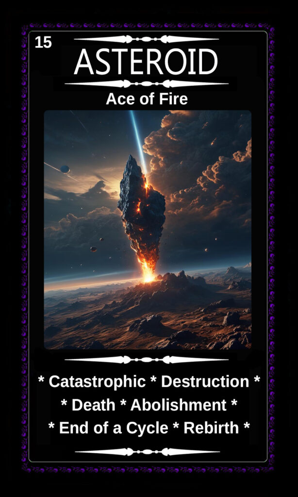 Mythical Oracle Card Deck For Sale - Asteroid - Ace of Fire