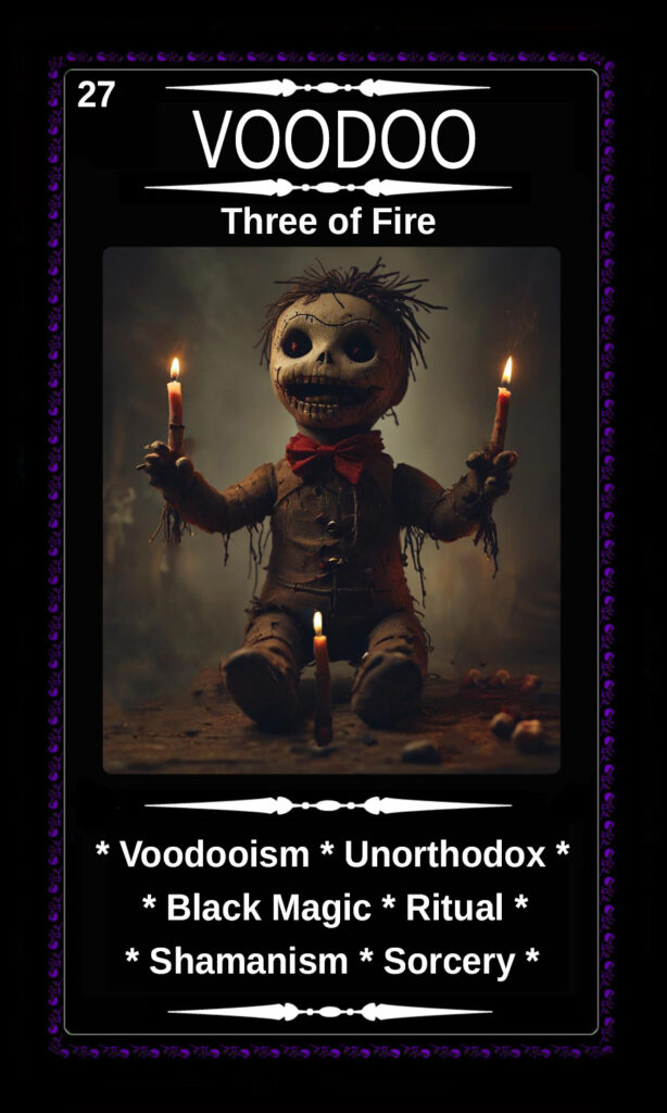 Mythical Oracle Card Deck For Sale - Voodoo - Three of Fire