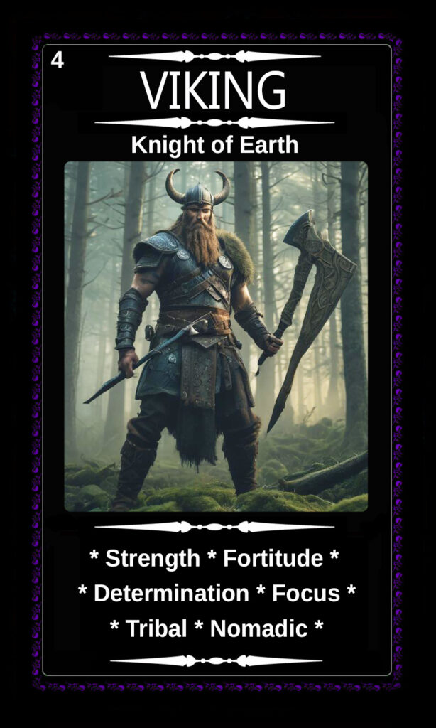 Mythical Oracle Card Deck For Sale - Viking - Knight of Earth