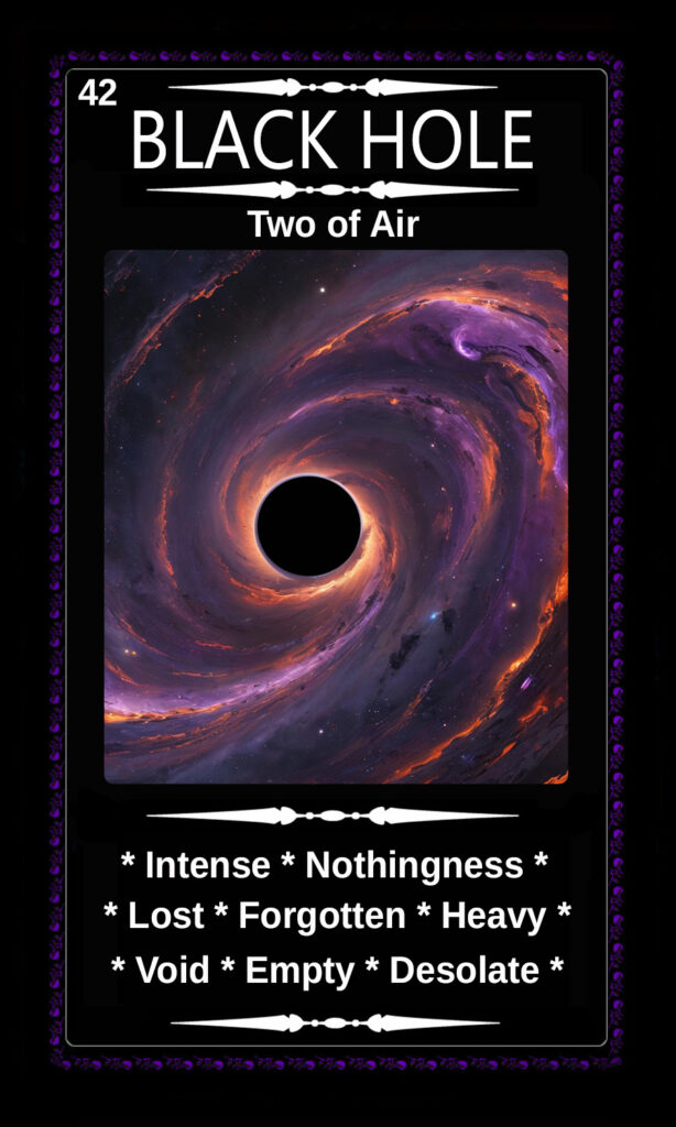 Mythical Oracle Card Decks For Sale - Black Hole - Two of Air