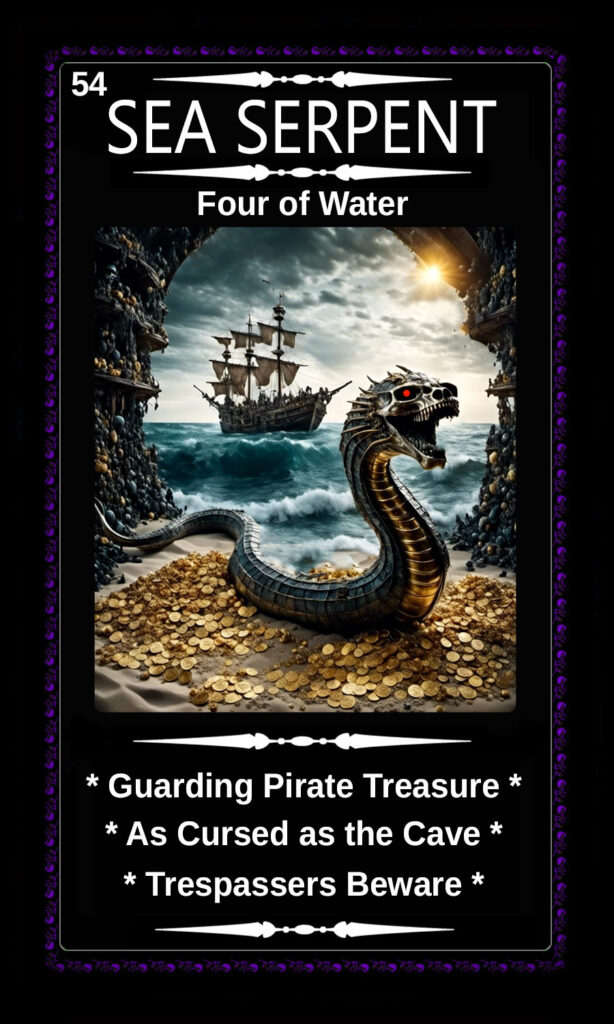 Mythical Oracle Card Decks For Sale - Sea Serpent - Four of Water